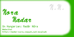 nora madar business card